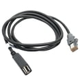 thumbnail image 2 of Cable de audio auxiliar para automóvil,Cable de datos multimedia de entrada de audio auxiliar para automóvil negro,Cable USB de audio auxiliar para automóvil USB 2.0 MP3 para, 2 of 5