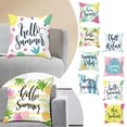 thumbnail image 4 of wileqep - Cojines decorativos con diseño de "Hola Verano", sandía, piña y peluche corto para coche, sofá, ventana, 22,5 cm, 12,7 cm, 4 of 4