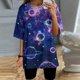 thumbnail image 2 of Camiseta estampada a la moda para mujer, blusa de manga corta, cuello redondo, camisetas informales Pompotops  hfajkhk137002, 2 of 7
