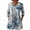 Blue, variant on Women's 3/4 Sleeve Tops V Neck Double Loose Fit Mesh Blouses Shirt Shirts for Women