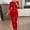 Red, variant on Morttic Women's Casual Zipper Mid-Sleeve Dress – Solid Color Relaxed Fit Tee Dress Comfortable Daily Wear Black,XL