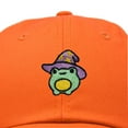 thumbnail image 2 of Dalix Sorcerer Frog Embroidered Cap Cotton Baseball Cute Cool Dad Hat Womens in Orange, 2 of 5