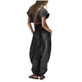 thumbnail image 5 of Wlynlyn Womens 2 Piece Outfits Backless Lace up Cap Sleeve Top High Waisted Baggy Trousers Tracksuits Set, 5 of 8