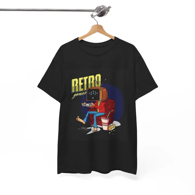 Console Rétro Système de Jeu Ambiance Enfants des Années 90 T-Shirt Graphique Unisexe, jusqu'à Taille 5TG