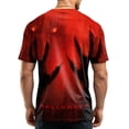 thumbnail image 6 of Mens Halloween Shirts Witch Hat Bat Print Short Sleeve Vintage T-Shirt Ghost Graphic Crew Neck Scary Fall Tees 2XL, 6 of 6