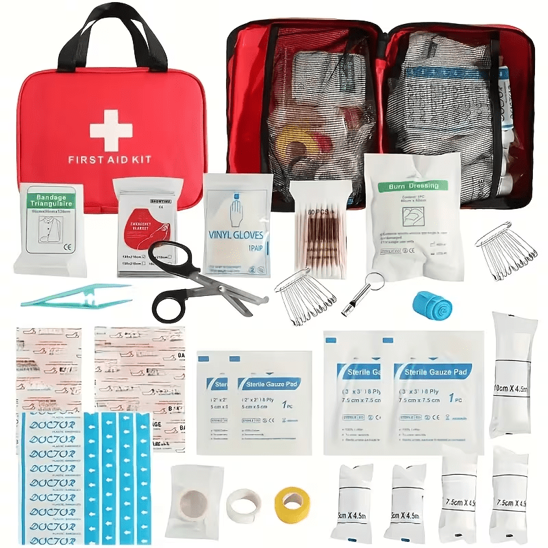 140-Piece All-Purpose First Aid Kit, Portable Emergency Medical Kit For Home, Car, Office,School, Travel, Outdoor Camping & Hiking Survival Supplies