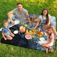 thumbnail image 7 of Marble Texture Outdoor Picnic Blanket, Foldable Waterproof Beach Mat, Portable Beach Blanket for Beach Camping, Hiking, Family Concerts, 7 of 7