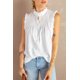 thumbnail image 3 of ABPHQTO Camiseta de tirantes de mujer blanca con volantes y botones, 3 of 5