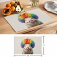 thumbnail image 6 of Funny Pig Placemats Set of 4 Rainbow Abstract Animals Place Mats Indoor Wipeable Table Mats Washable Cloth Dining Table Placemats for Kitchen Holiday Party Home Decor 13x19 Inch, 6 of 9