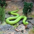 thumbnail image 3 of Trayknick Modèle de Serpent Faux Réaliste TPR Doux Serpent Vert Farce Effrayant Modèle Animal Réaliste Jouets Éducatifs pour Garçons Filles, 3 of 13