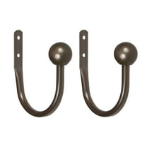 Kenney Ball End Decorative Holdback Set for Curtains and Drapes, Dark Brown, Set of 2