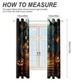 thumbnail image 2 of Halloween Scary Night Full Moon Curtains Watercolor Theme Window Curtains Grommet Blackout Drapes for Living Room Bedroom, 2 of 5