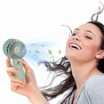 thumbnail image 4 of Hvmvliv Portable Fan Cute Mini Fan Summer Outdoor Portable Coolings Handheld Fan 900Mah 3 Gear Silent Fan Green, 4 of 5