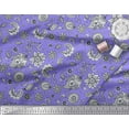 thumbnail image 2 of Soimoi Velvet Fabric Paisley & Floral Artistic Print Sewing Fabric Yard 58 Inch Wide, 2 of 3