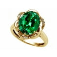 thumbnail image 2 of Tommaso Design� Oval 12x10mm Simulated Emerald Ring, 2 of 9