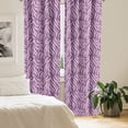 thumbnail image 2 of Ambesonne Abstract Window Curtains, Bicolour Tropical Jungle, Each 28" W x 84" L, Pale Pink Pale Purple, 2 of 4