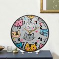 thumbnail image 4 of Yayeee Wall Clock Battery Operated 9.5" Silent Quartz Non-Ticking for Living Room Decor, Cute Cat Pattern, 4 of 8