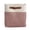 Pink, variant on Storage Basket with Leather Handle, 11.02 inch Fabric Storage Bin, Clothes Organizer Basket, Laundry Storage Basket, Foldable Linen Storage Box, Closet Blanket Organizer for Bedroom Household