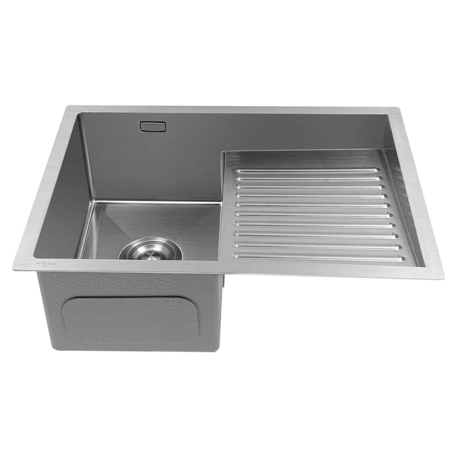 Stainless Steel Laundry Sink Balcony Wash Basin w/Washboard Utility kitchen Sink