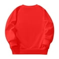 thumbnail image 4 of AWZXDE Chandail à Capuchon et Chandails en Molleton pour Filles Manches Longues Col Rond de Noël Léger Blouse pour Enfants avec Imprimé Lettre Rouge, 5-6 Ans, 4 of 5