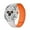 Starlight + Orange, variant on Watch Band for Samsung Galaxy Watch Ultra 47mm Women Men, Magnetic Replacement Strap New Slim Sport Silicone Loop Wristband with Silver Connectors for Galaxy Watch Ultra 47mm, Black + Orange