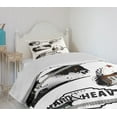 thumbnail image 4 of Ambesonne Rock Music Quilted Bedspread Set 2 Pcs, Electric Guitars, Twin Size, Multicolor, 4 of 6