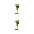 thumbnail image 3 of Wosthever Materiales y ornamento único de la rana del estilo para la decoración hecha a mano del verde de Deco casero, 3 of 6