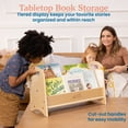 thumbnail image 3 of ECR4Kids 2-Shelf Tabletop Book Display with Handles, 24in, Beginner Bookshelf, Natural, 3 of 9
