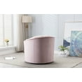 thumbnail image 3 of CAROCC Modern Akili Swivel Accent Chair Barrel Chair for Home Living Room Modern Leisure Chair Pink, 3 of 7