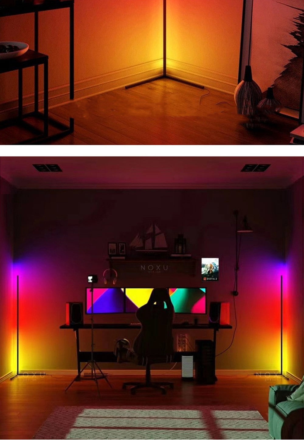 LED Floor Lamp, RGB Color Change, Corner Lamp with Bluetooth App and Remote  Control, Music Sync, Timing / Dimmable / Multi Lighting Modes LED Lamp for  Living Room, Home Decor - Walmart.com