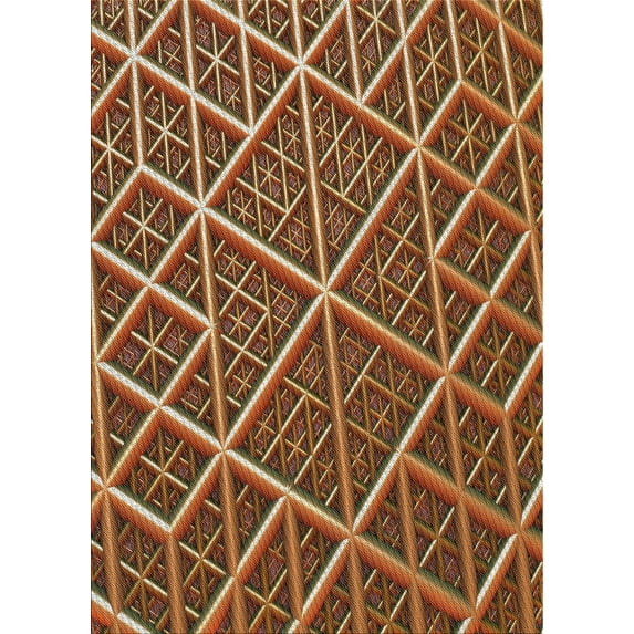 Ahgly Company Machine Washable Indoor Rectangle Transitional Saffron Red Area Rugs, 8' x 12'