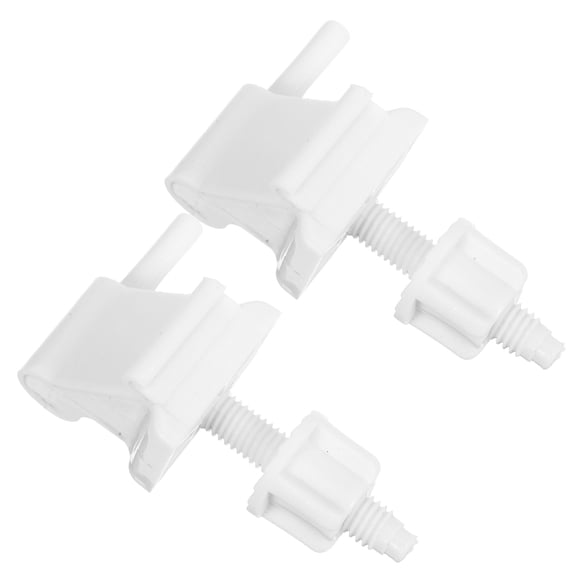 Homoyoyo White Plastic Toilet Seat Fixing Bolts, 2 Pieces Replacement Hardware with Sturdy Nonslip Threads for