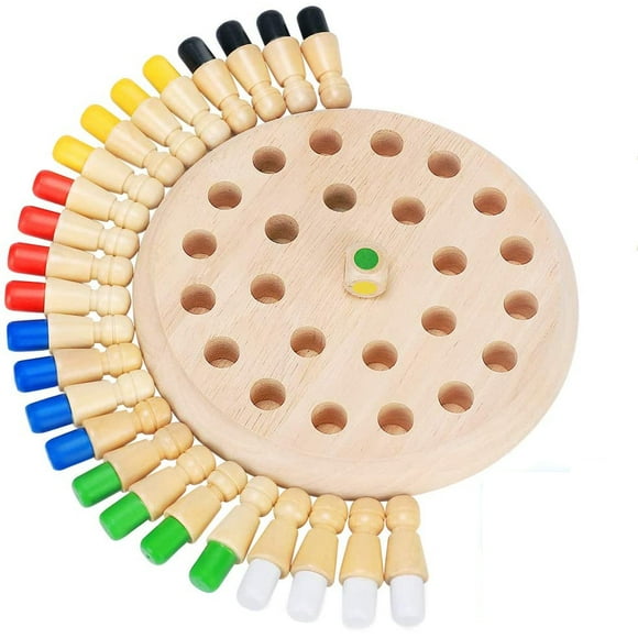 Memory Chess Wooden Children, Memory Chess Educational Toys, Memory Chess Game, Family Wooden Board Games, Memory Games Intellectual Development, Parent-Child Toys for 3 4 5 Year Olds