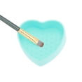 thumbnail image 4 of Unique Bargains 1 Pc Portable Heart Makeup Sponge Brush Cleaner Green, 4 of 7