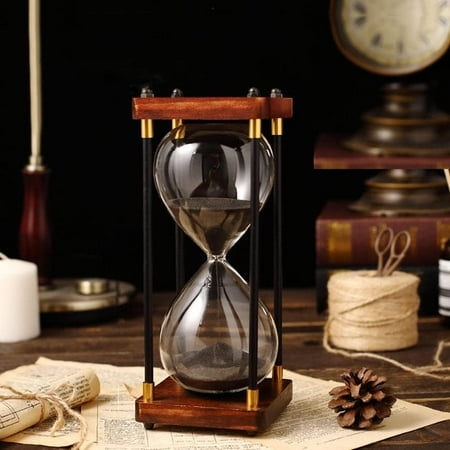 

Hourglass Hour Glass Hourglass Timer Hourglass Desktop Ornament Wooden Base Hourglass 60 Minutes Sand Clock Desk Decorative Hourglass (Color : Green)