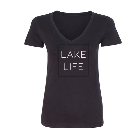 LAKE LIFE Womens V-Neck T-Shirt
