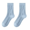 thumbnail image 2 of Winter Socks, Women's Thick Cotton Mid Calf Socks, Seamless Toe Boneless Socks, Cable Knit Socks for Women, Cold Days, Boots, Warm & Comfortable, Gift Pack Baberdicy, Ideal for Women, 2 of 3
