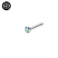 thumbnail image 6 of QQTDFG 1 Pc 20g Titanium Nose Stud I/L/S Shape Round Crystal Nostril Piercing Jewelry-Multicolor-S shape, 6 of 9