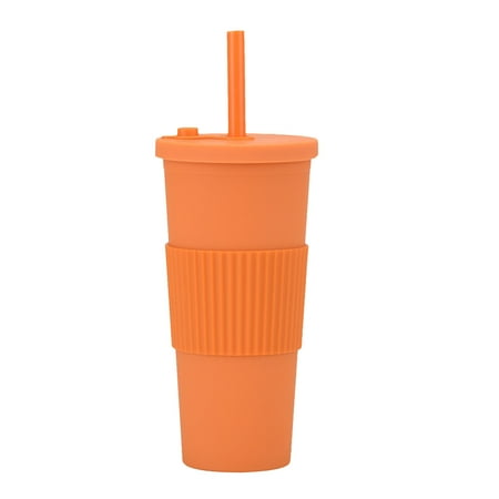 

MPWEGNP Creative Straw Water Cup Heat Insulating Hand Rest Pp Straw Cup And Cleaning Brush Double Straw Cup 700ml Double Walled Glass Coffee Mugs 15oz Coffee Mug Insulated Large