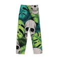 thumbnail image 5 of Balery Men'S Skull And Palm Leaves Pants,Sleepwear Pants,Pajama Pants,Pj Bottoms Drawstring And Pockets-Small, 5 of 9