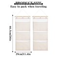 thumbnail image 2 of 2Pcs Fish Extender Hanging Pockets, 11.8 x 24in Cotton Linen Hanging Organizer with 3 Pockets, Hanging Storage Bag for 2025 & 2026 Cruise Travel Exchange Gifts(Beige), 2 of 7