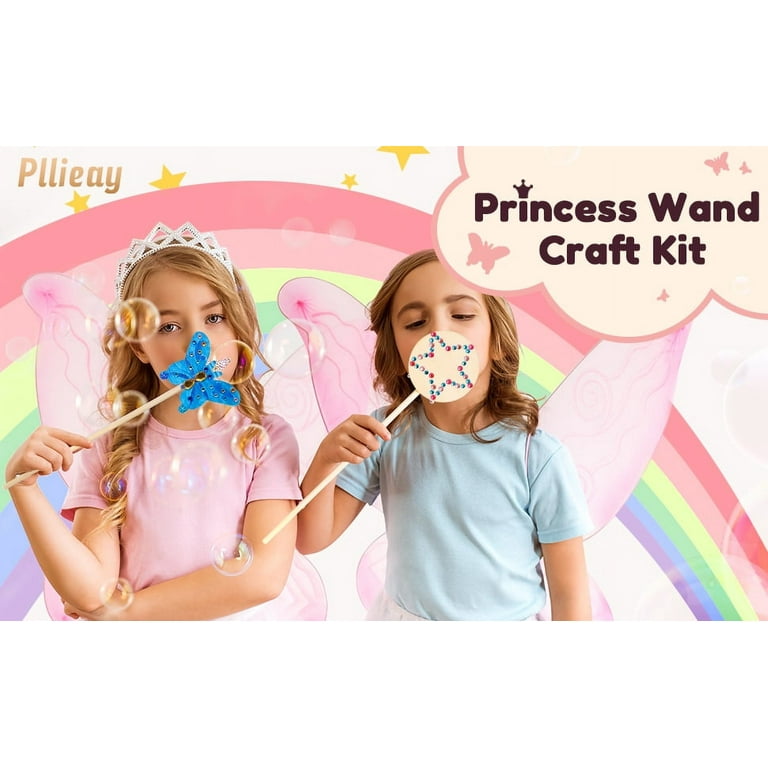 Style-Carry Crafts for Kids, DIY Princess Wand Kit for Ages 4-6 6-8 Children  to Build and Paint, Painting for Kids 4-8, Arts and Craft Gifts for Girls  Kids Ages 4-12, Ideal Christmas
