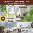 thumbnail image 2 of Ezcasch Rideau Extérieur en Vinyle de 17 Oz, Rideau Extérieur à Panneau Transparent, Rideau Extérieur Résistant aux Intempéries pour Pergola, Véranda, Gazebos,, 2 of 7