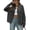 Black, variant on Women's Solid Color Round Neck Bat-Sleeve Knitted Cardigan Button Sweater for Fall Winter Unique Sleeve Designs,Gray,M