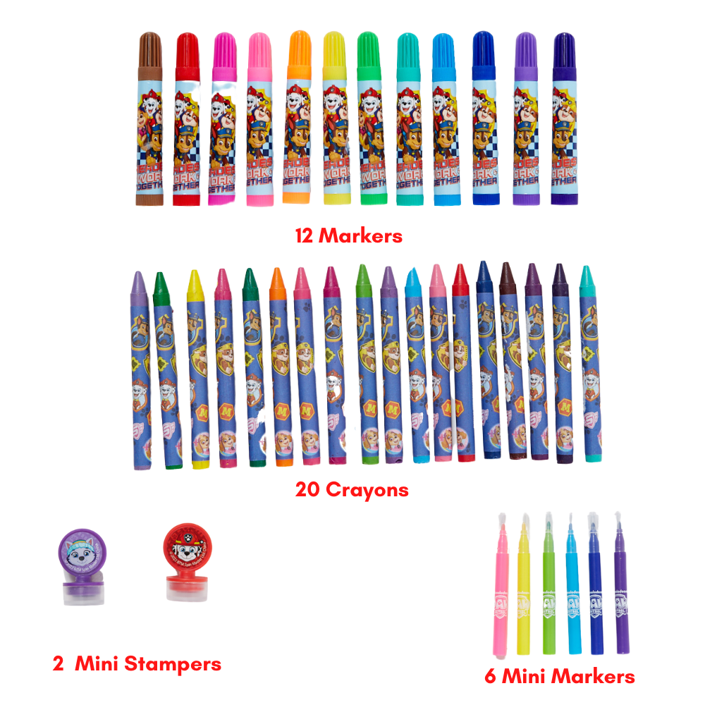 Gabbys Dollhouse Girls Art Kit Stickers Markers and Crayons 150 Piece Set