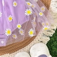 thumbnail image 6 of TOWED22 Baby Girl Clothes Newborn Romper Dress Infant Lace Ruffle Sleeveless Summer Outfits with Headband 0-12 Months Purple,3-6 M, 6 of 7