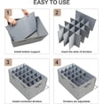 thumbnail image 3 of Organizador de zapatos para clóset, paquete de 2, caja de zapatos plegable con divisores ajustables y cubierta transparente, gabinete organizador de almacenamiento de zapatos con asas, 3 of 4