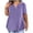 Purple Shirts, variant on CAIVO Plus Size Tops Summer Women Fashion V Neck Shirts Casual Comfy Soft Short Sleeve Tunic Blouses Basic Tees Leisure Solid Color Back To School Dailywear