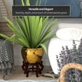 thumbnail image 3 of Red Lantern 12" Solid Gold Porcelain Fishbowl Planter, 3 of 6