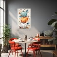 thumbnail image 3 of ZHONGYUTONG Autumn Canvas Wall Art Fall Pumpkin Pictures Farmhouse Harvest Painting Thanksgiving Print for Kitchen Decor Framed (12.00" x 18.00"), 3 of 5